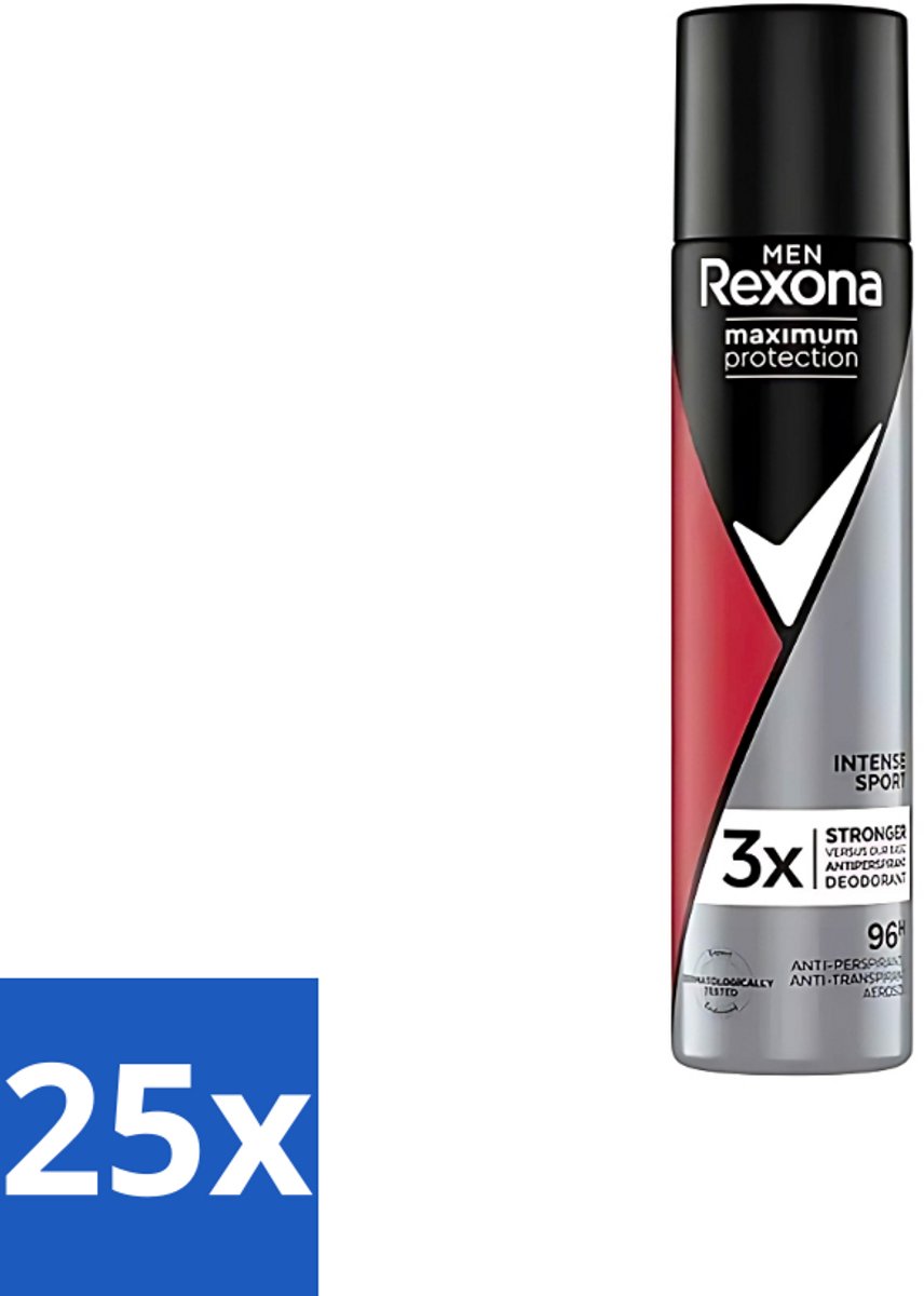 Rexona Men - Deodorant Spray - Maximum Protection - Intense Sport - Anti-Transpirant & Perspirant - 150ml - Bulkverpakking - 25 stuks