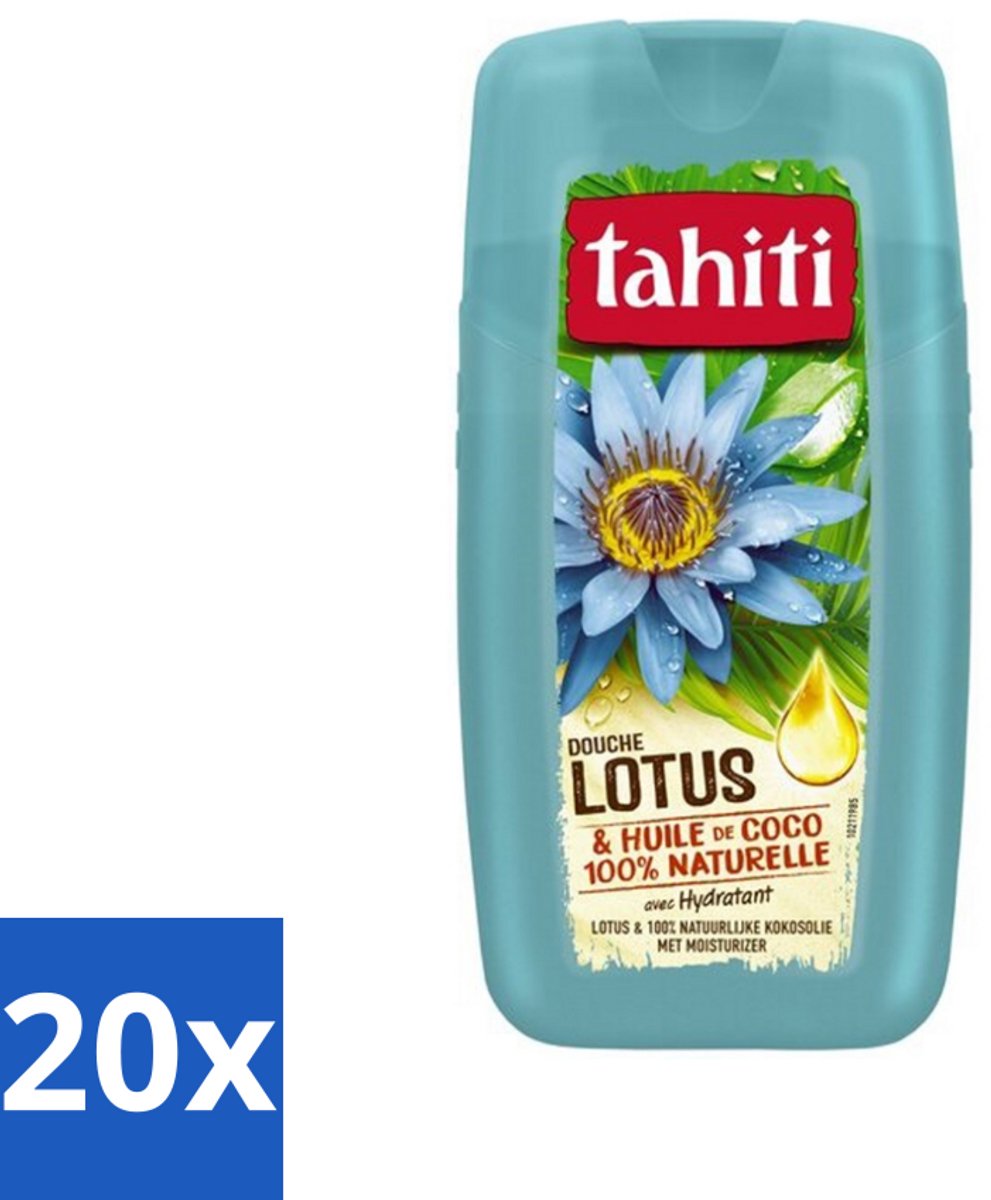 Tahiti - Douchegel - Lotus & Kokosolie - Hydraterend - 250 ml - Bulkverpakking - 20 stuks