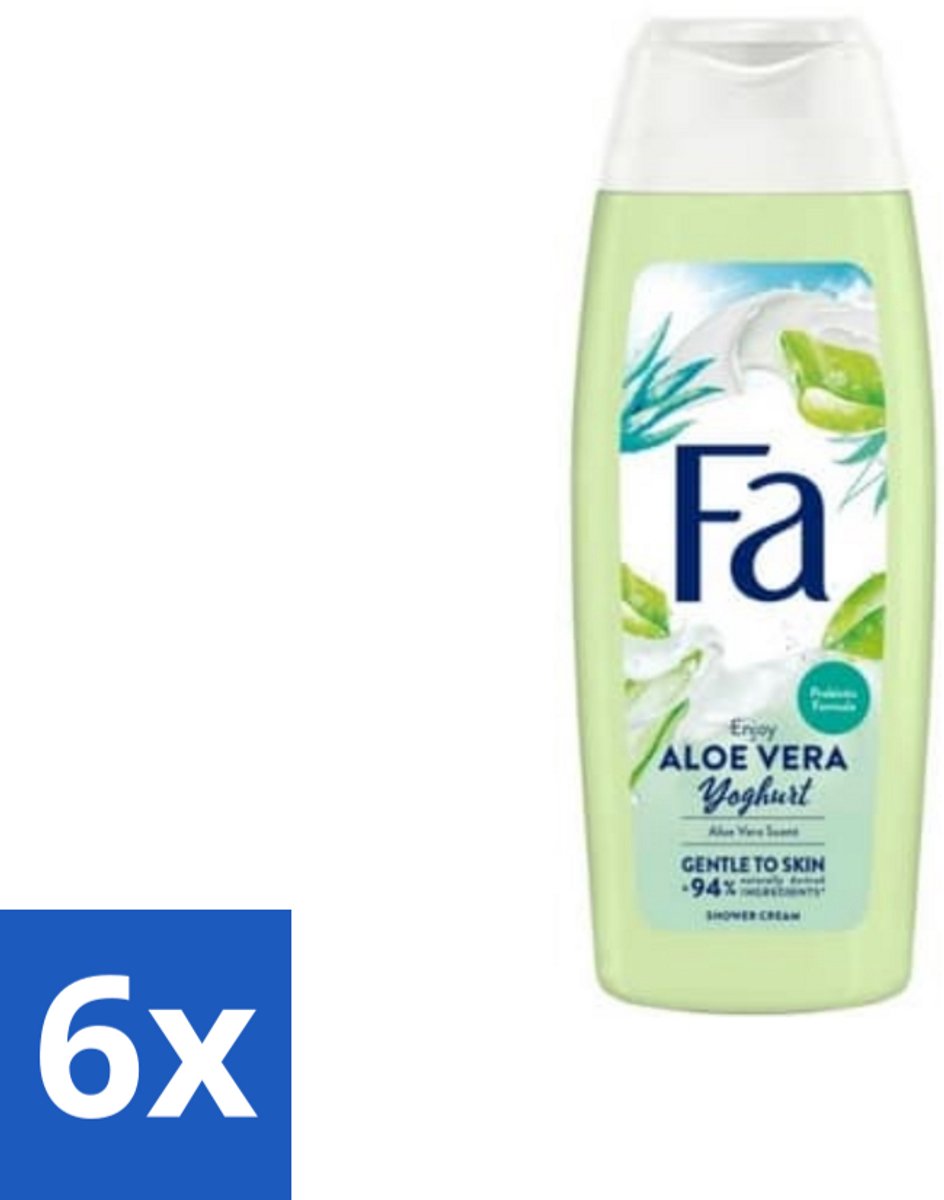 6 x Fa - Douchegel - Yoghurt & Aloe Vera - 250 ml - Douchegel - Yoghurt - Aloe Vera - Verzorgende Douchegel - Hydraterende Douchegel