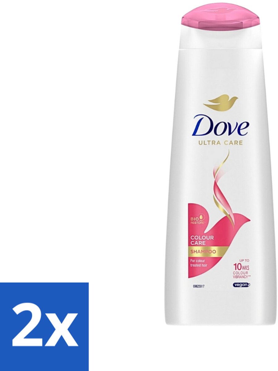 2 x Dove Ultra Care - Color Care - Shampoo - Geverfd Haar - 250 ml - Kleurbehoud - Gekleurd Haar - Haarverzorging - Dove Shampoo - Dove Color Care