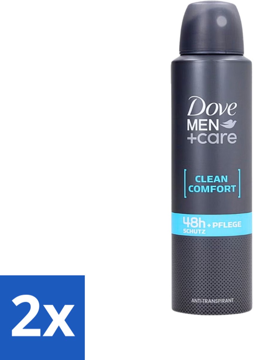 2 x Dove Men+Care - Clean Comfort - Deospray - Anti-Transpirant - 150 ml - Deodorant - Antitranspirant - Dove - Dove Men+Care - Clean Comfort