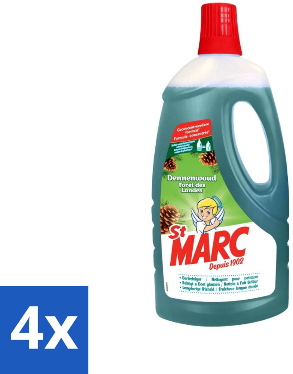 4 x St. Marc - Multireiniger - Dennenfris - Biologisch Afbreekbaar - 1L - Multireiniger - Allesreiniger - Biologisch Afbreekbaar - Dennengeur - Schoonmaakmiddel