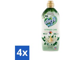 4 x Dreft ECO - Wasverzachter - Gekleurde Was - Witte Bloem - Anti-Veroudering - 38 Wasbeurten - Wasverzachter - Kleurbescherming - Anti-aging - Collageen - Wasgoed