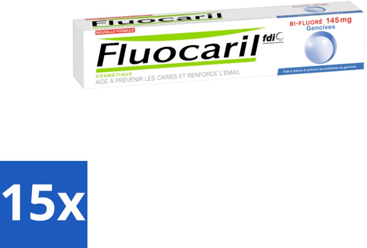 Fluocaril - Tandpasta - Met Fluoride - 75 ml - Bulkverpakking - 15 stuks