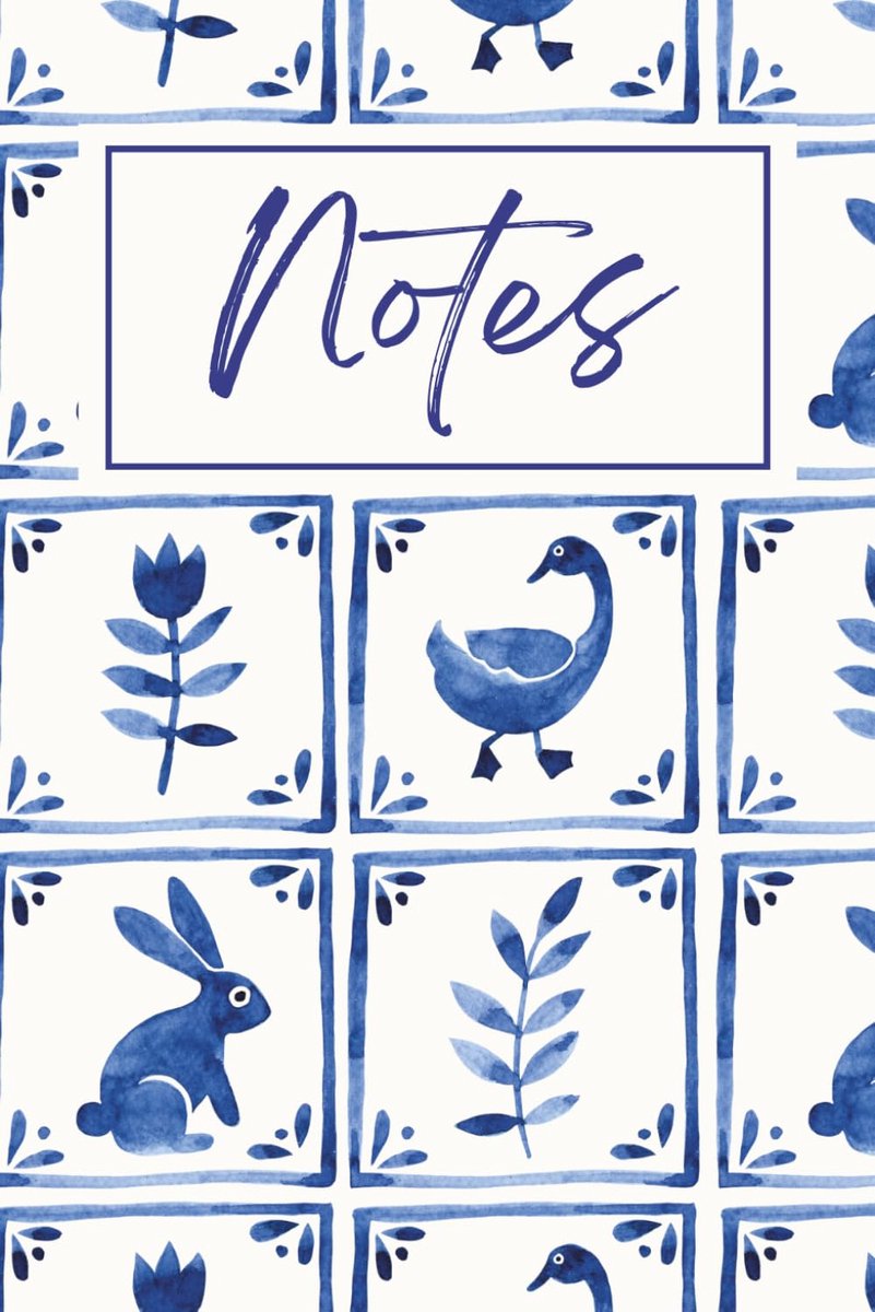 Blue Floral Notebook: A Beautiful Lined Journal for Notes, Lists, Ideas & Everyday Writing - Scandinavian Style - ShopVlot