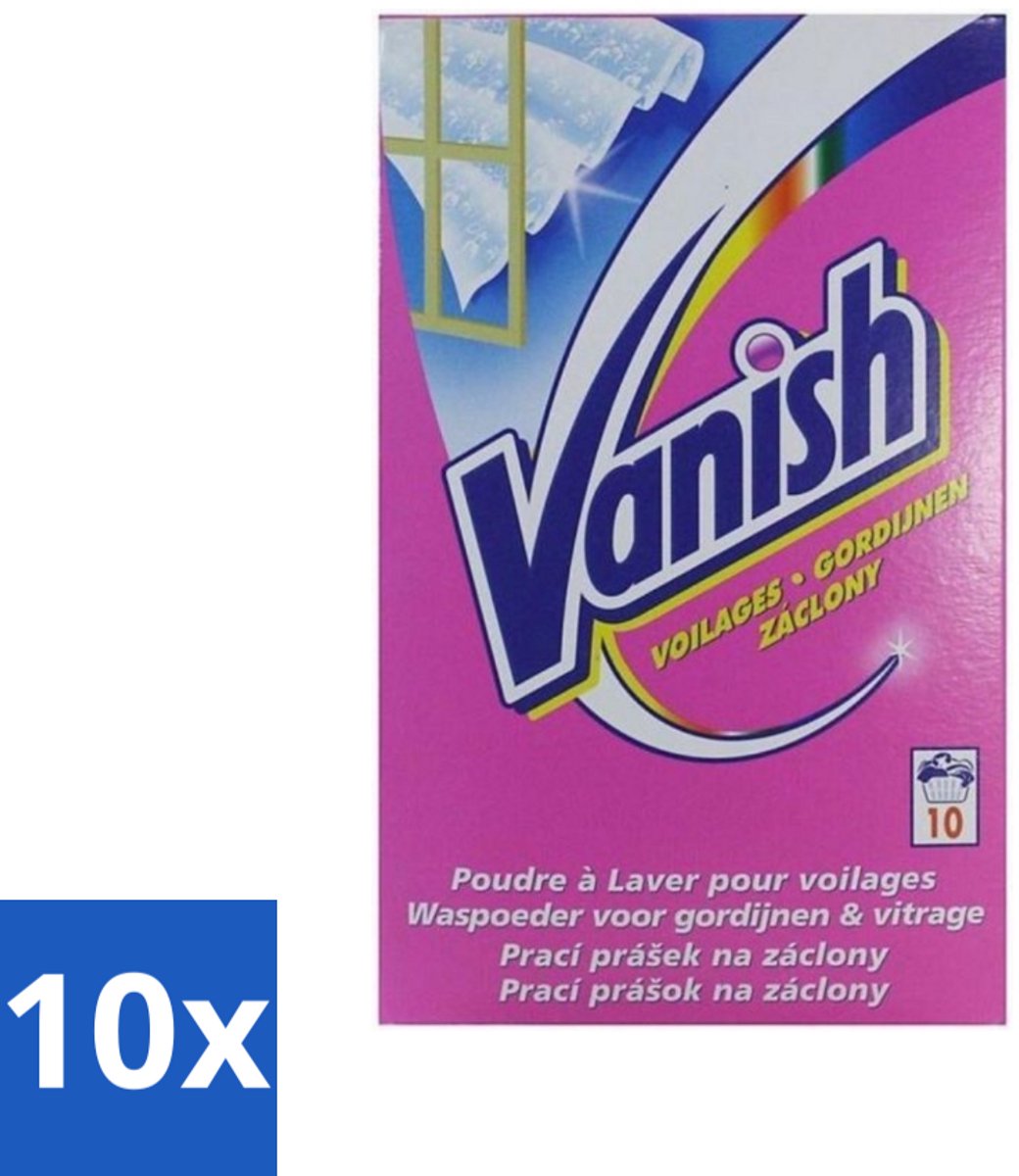 Vanish Gordijnen - Waspoeder - Voor Gordijnen & Vitrage - 10 Wasbeurten - Bulkverpakking - 10 stuks