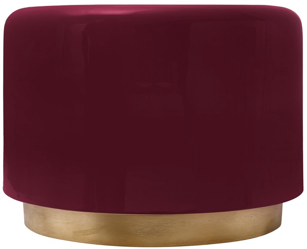 Padiro ronde bijzettafel Ø 51,5 x 43 cm - rood - Modern Art-Déco Glamour Look - ijzer - handgemaakt
