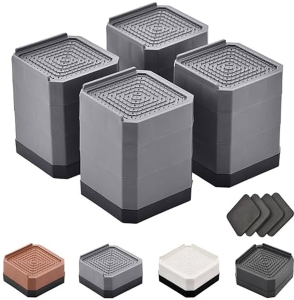 Verstelbare Bedverhogers voor Meubels - Heavy-Duty Opstelling tot 4,3" voor Bureau, Bank en Meer