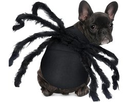 Huisdier Spinnenkostuum Halloween Harige Reusachtige Simulatie Spinnenkleding voor Katten en Kleine tot Middelgrote Honden Halloween Feest Verkleedkostuum Festival Decoratie Cosplay Kostuum (S)