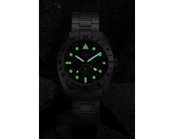 Timex Expedition Pioneer Titanium Automatic Gmt 41Mm Titanium Bracelet Watch Mechanisch Automatisch Horloge Titanium Kast Gemaakt Van 100% Titanium En Een Armband Van 100% Titanium 41 TW2Y63500AJ