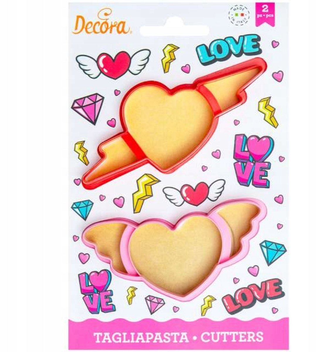 Valentijnsdag Koekjesvormpjes Hartjes (2 stuks)