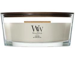 WoodWick Heartwick Flame Ellipse Geurkaars - Fireside - 50 branduren