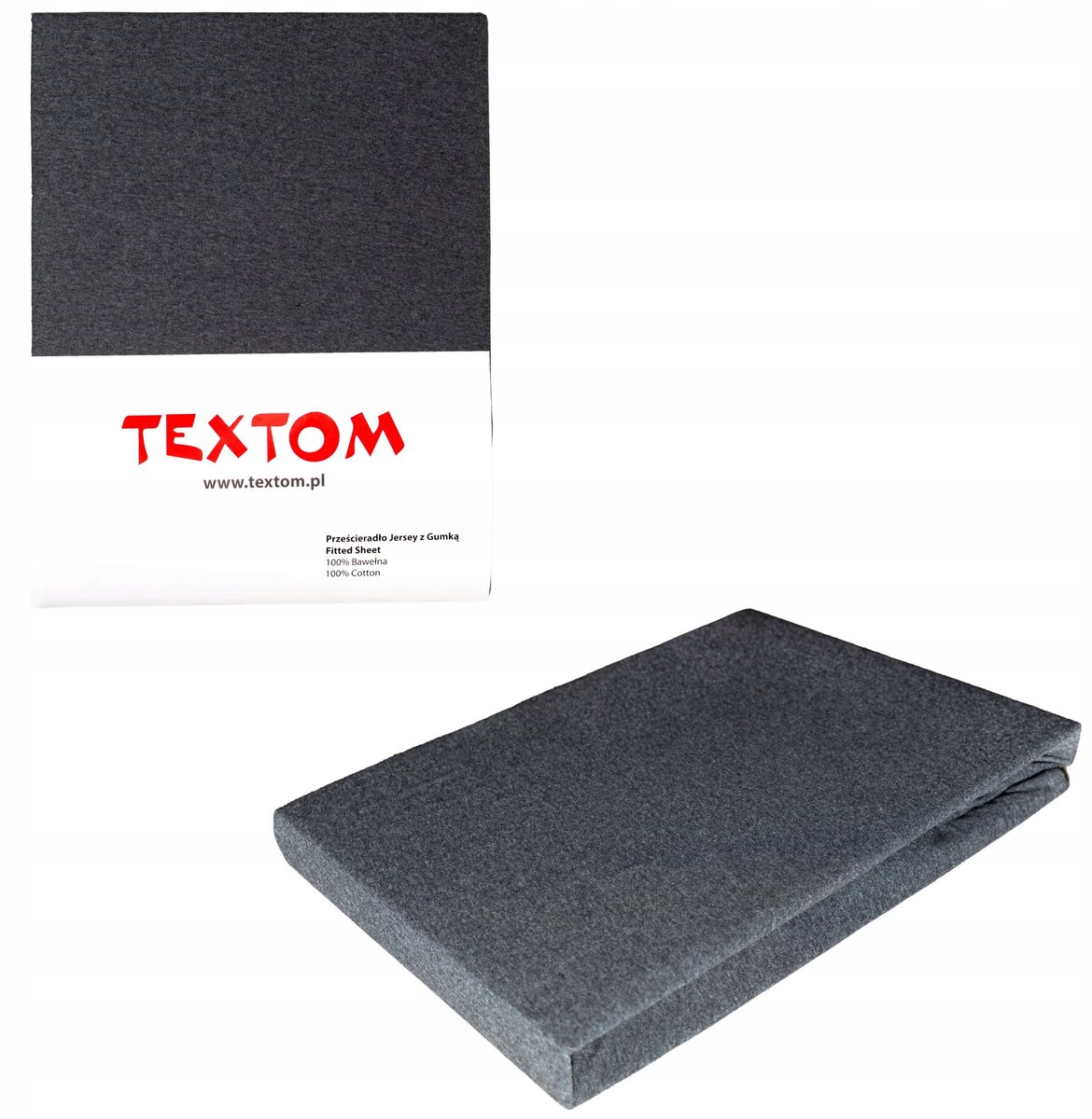 Hoeslaken 120x200cm + 30cm, 100% Katoen Jersey, Antraciet