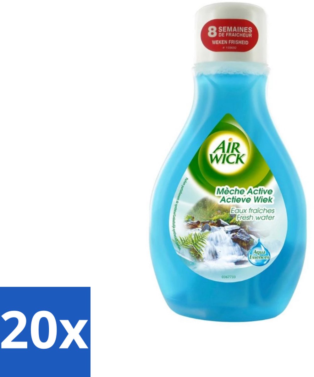 Air Wick – Luchtverfrisser – Actieve Wiek Fresh Water – 375 ml - Bulkverpakking - 20 stuks