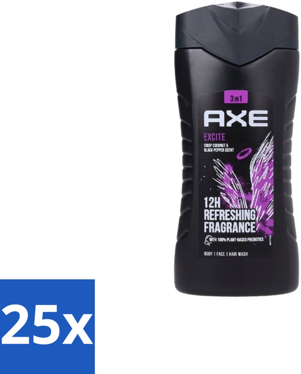 AXE – Douchegel – Excite – 250 ml - Bulkverpakking - 25 stuks