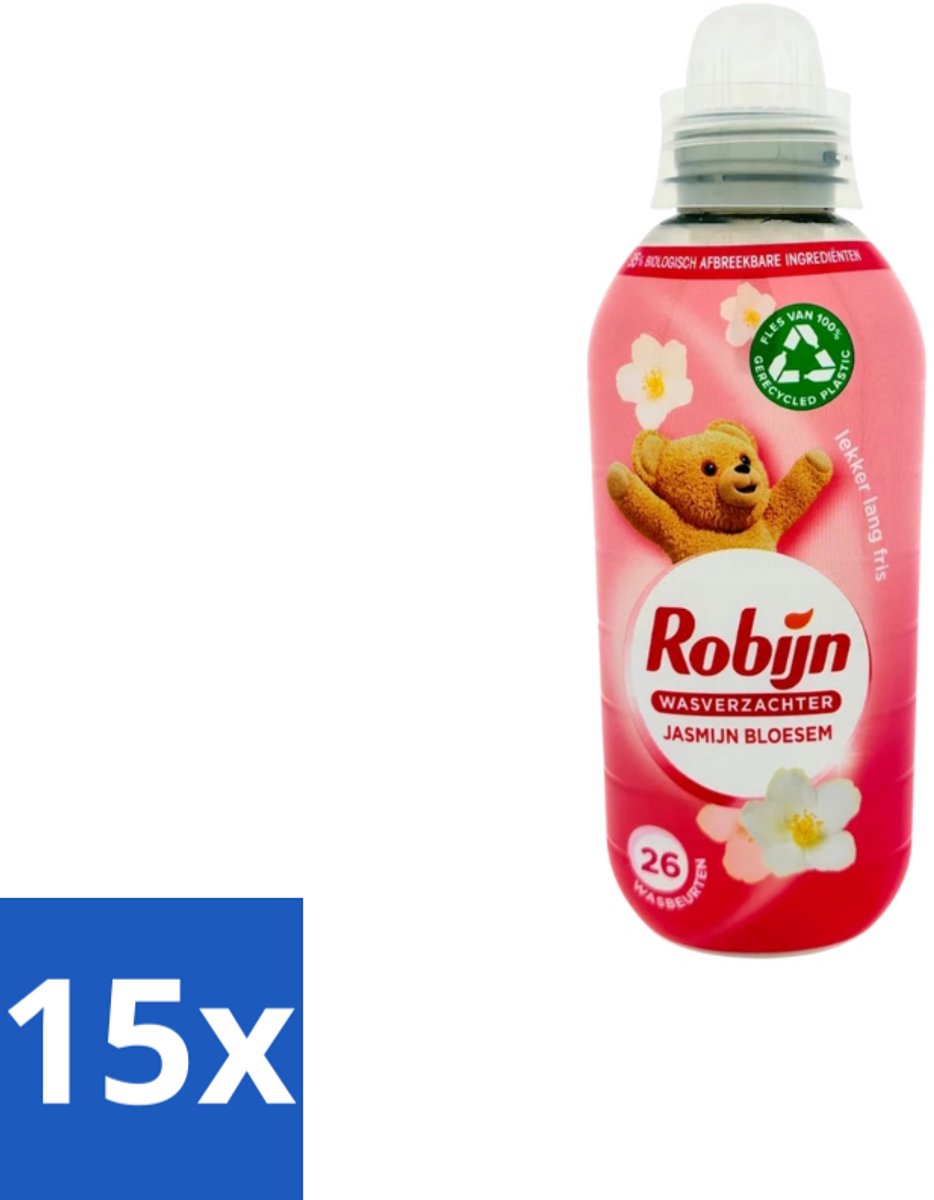 Robijn – Wasverzachter – Jasmijn Bloesem – 650 ml - Bulkverpakking - 15 stuks