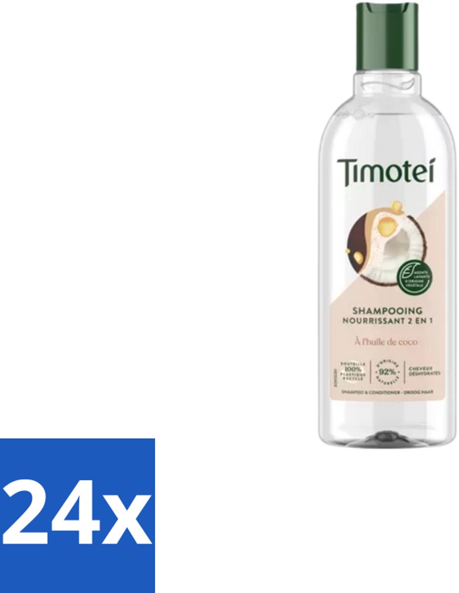 24 x Timotei - Shampoo - Nourrissant - 2in1 - 300ml - Shampoo Haar Verzorging - Haar Reinigen - Haar Verzorgen - Voedend Shampoo - 2 In 1 Shampoo