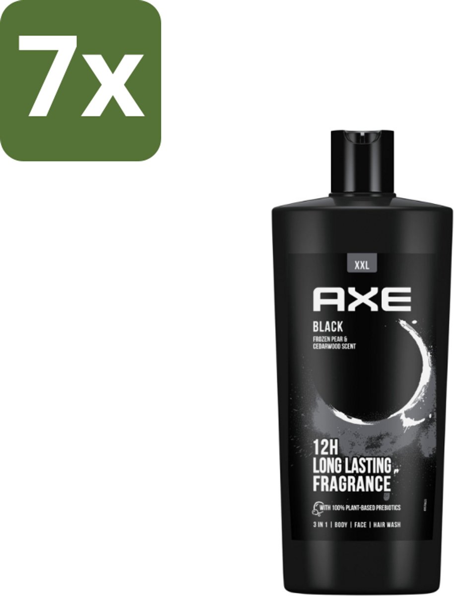 7 x AXE – Douchegel – Black – 700 ml - Douchegel - Douchegel Mannen - Douchegel Black - Douchegel Fris - Douchegel Stijl