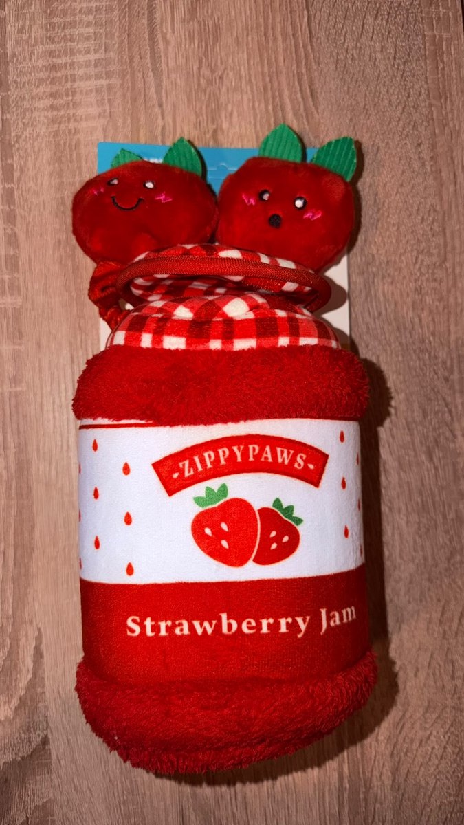 Bungee Burrow – Strawberry Jam Jar hondenspeelgoed Zippy Paws