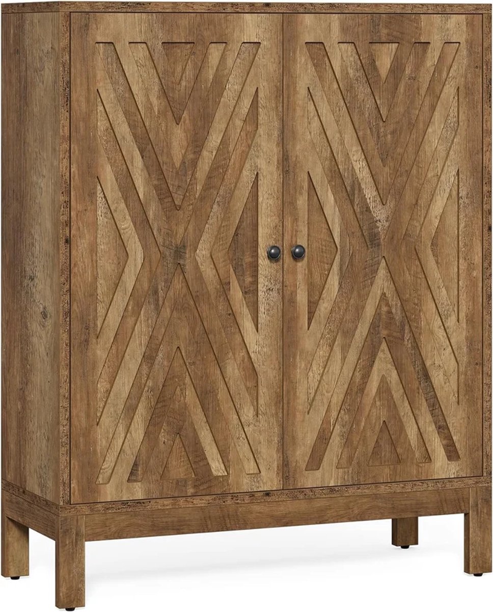 DMG Supply Schoenenkast - 5 Lagen - Voor 20 Paar Schoenen - Verstelbare Planken - 90 x 35 x 110 cm - Bruin - MDF