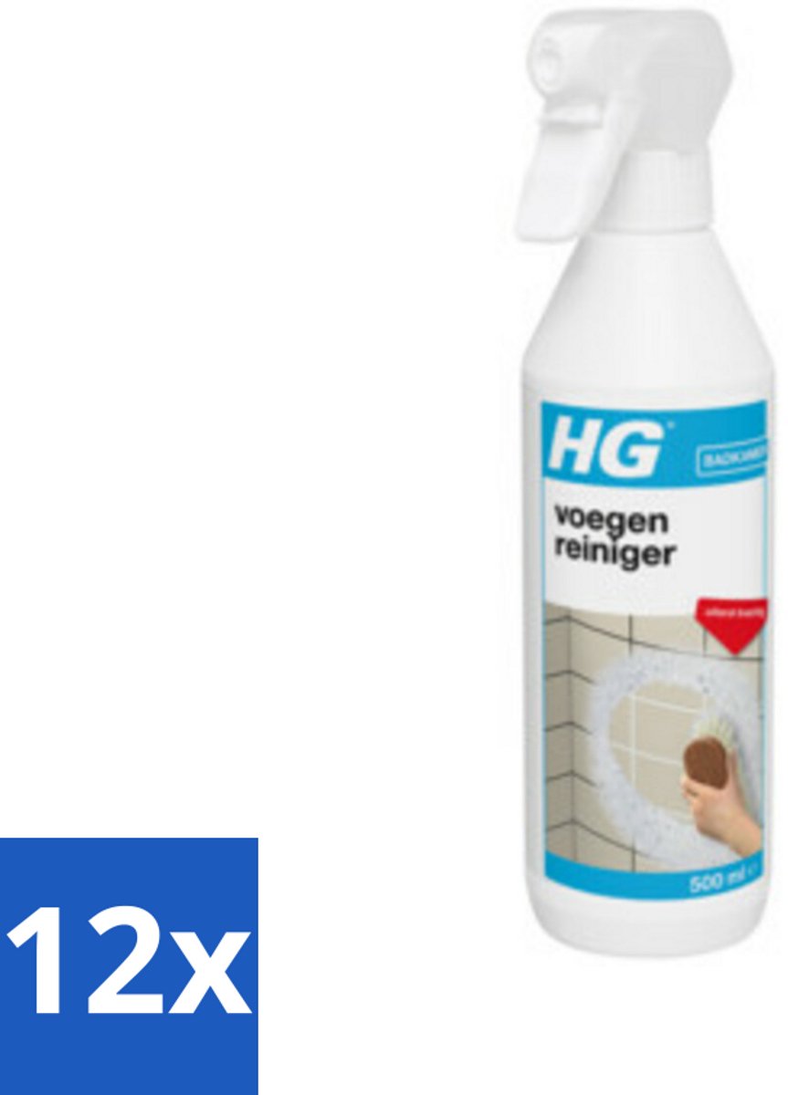 12 x HG Voegenreiniger 500 ml - Voegenreiniger - Voegen Schoonmaken - Voegen Herstellen - Badkamerschoonmaak - Keukenschoonmaak