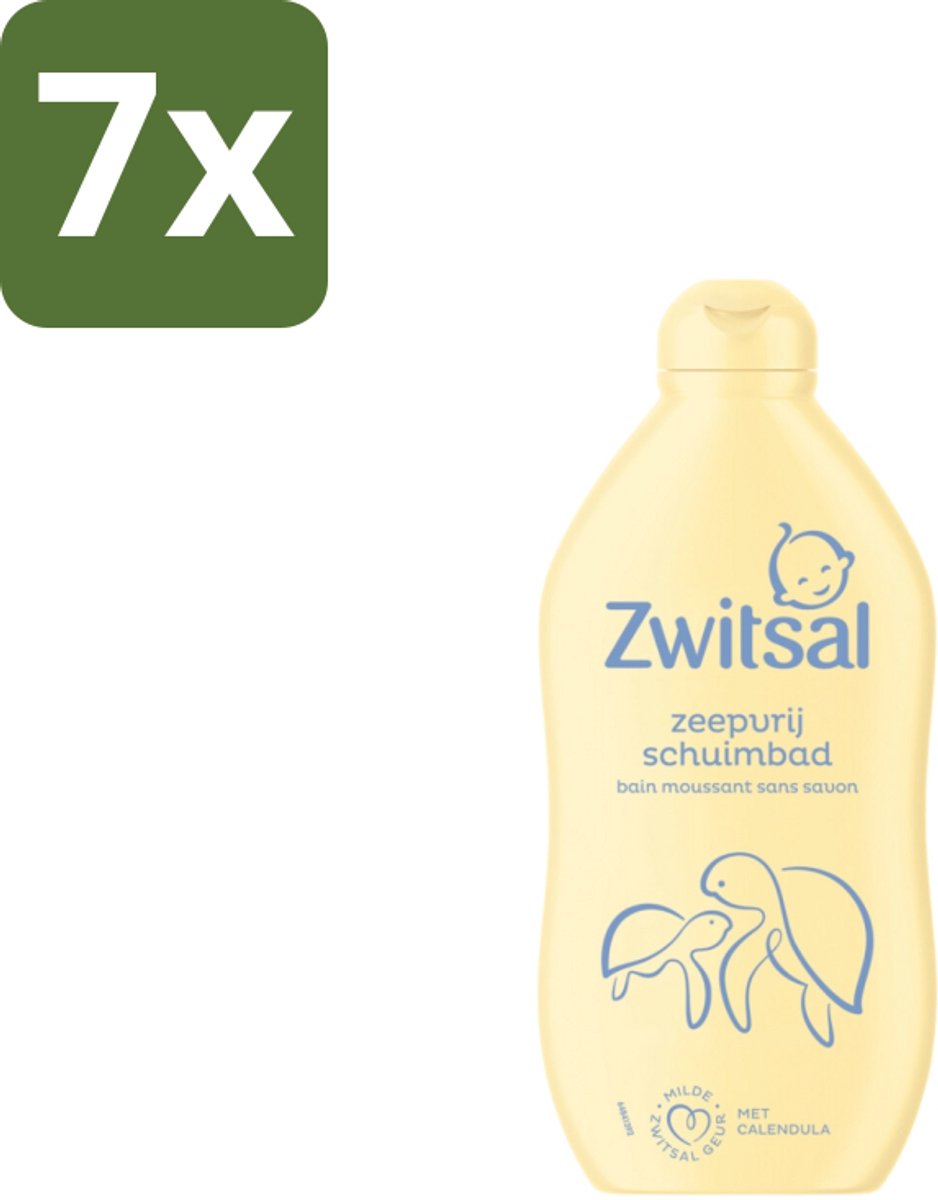 7 x Zwitsal – Schuimbad – Zeepvrij – 400 ml - Babybad - Zwitsal Schuimbad - Zeepvrij Bad - Babyhuid Verzorging - Calendula Bad