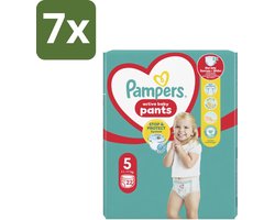 7 x Pampers – Luierbroekjes – Baby Dry Pants Maat 5 – 22 Luiers - Baby Luier - Droge Luier - Luier Voor Kind - Luierbroek - Luier Voor Peuters
