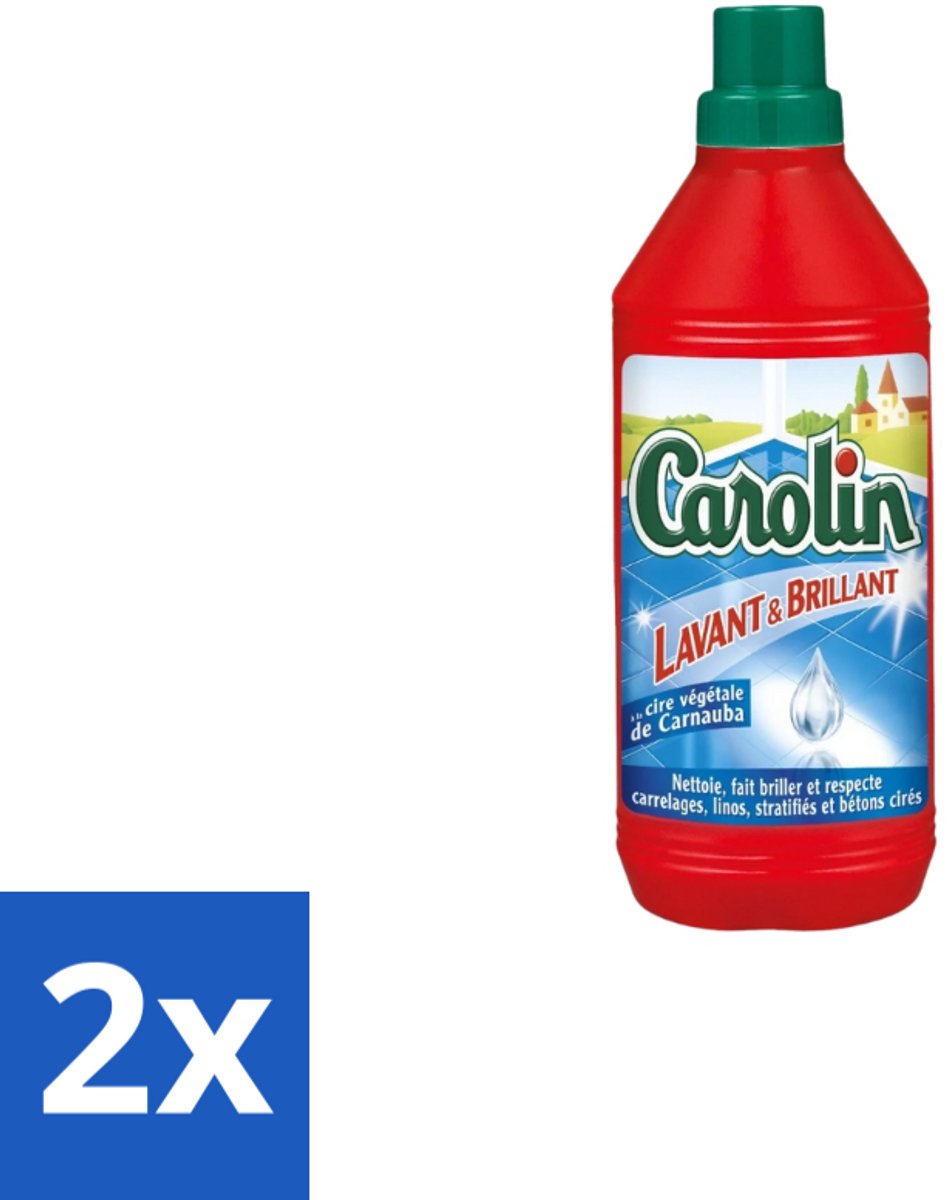 2 x Carolin – Vloerreiniger – Glans & Reiniger – 1000 ml - Vloerreiniger - Glans - Reinigen - Vloer Reinigen - Vloer Beschermen