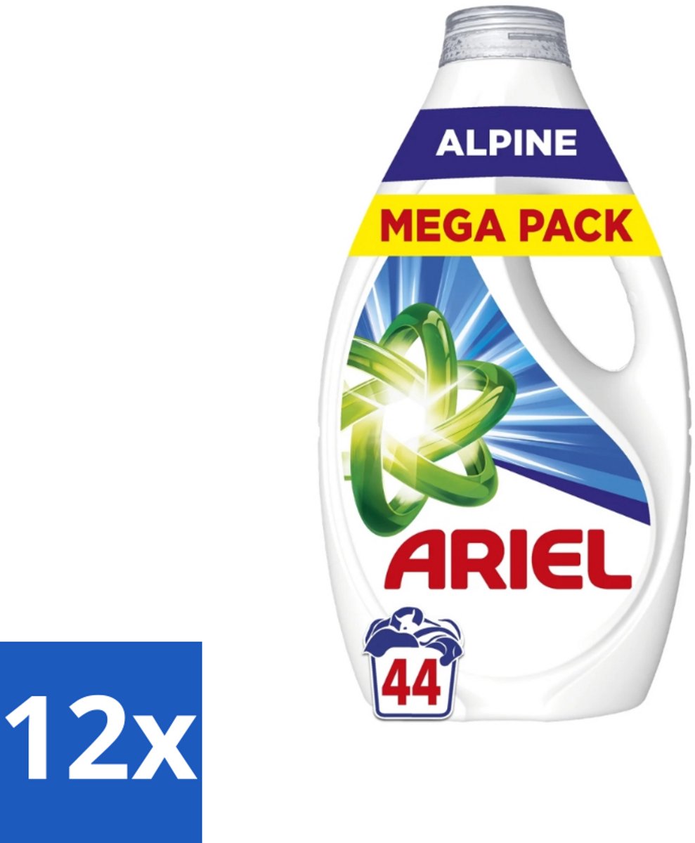 Ariel – Vloeibaar Wasmiddel – Alpine – 1980 ml – 44 wasbeurten - Voordeelverpakking - 12 stuks