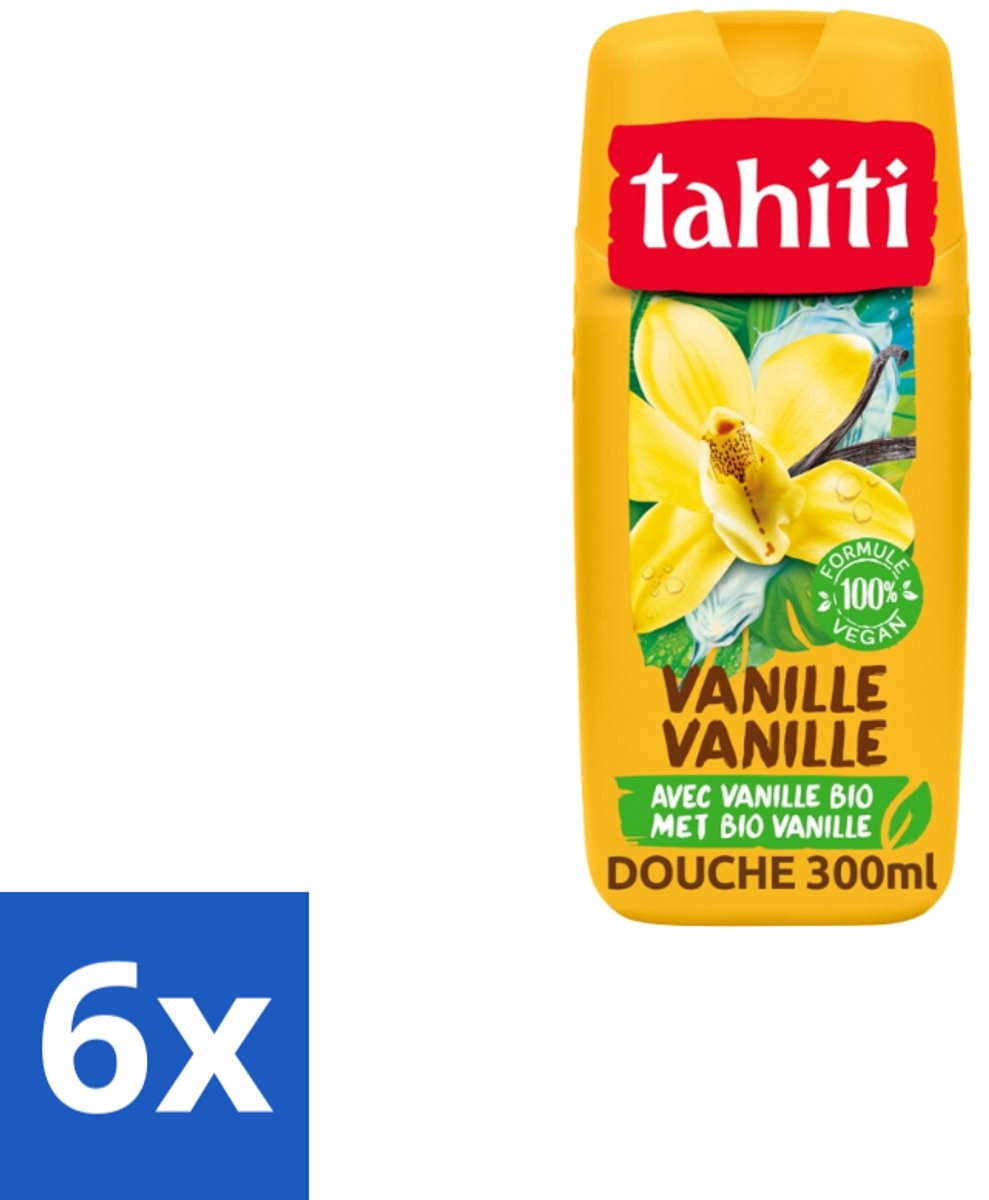 Tahiti – Douchegel – Vanille - 315 ml - Voordeelverpakking - 6 stuks