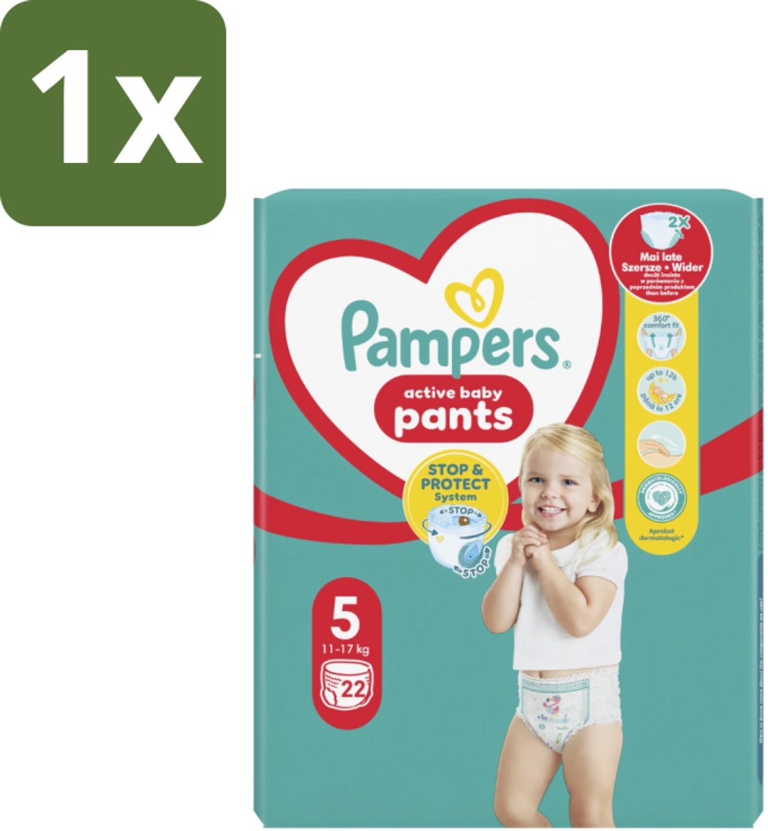 1 x Pampers – Luierbroekjes – Baby Dry Pants Maat 5 – 22 Luiers - Baby Luier - Droge Luier - Luier Voor Kind - Luierbroek - Luier Voor Peuters