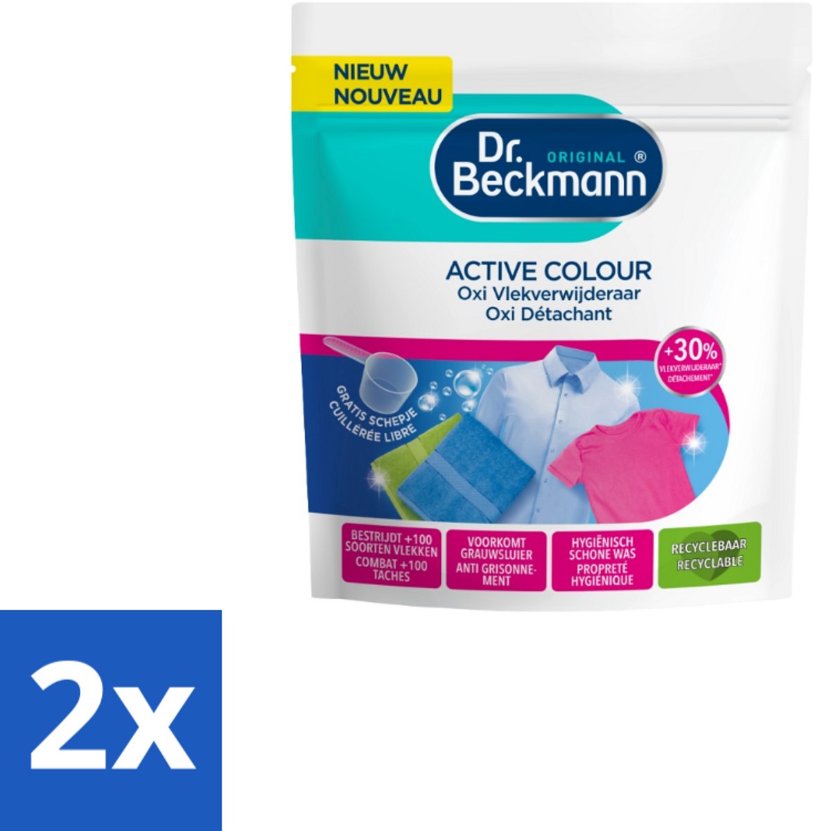 Dr. Beckmann – Active Colour Oxi – Vlekverwijderaar – 400 g - Voordeelverpakking - 2 stuks