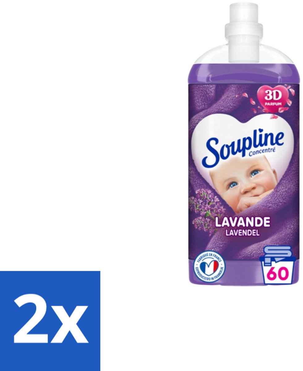Soupline – Wasverzachter – Relax Magnolia & Lavendel – 950 ml - Voordeelverpakking - 2 stuks