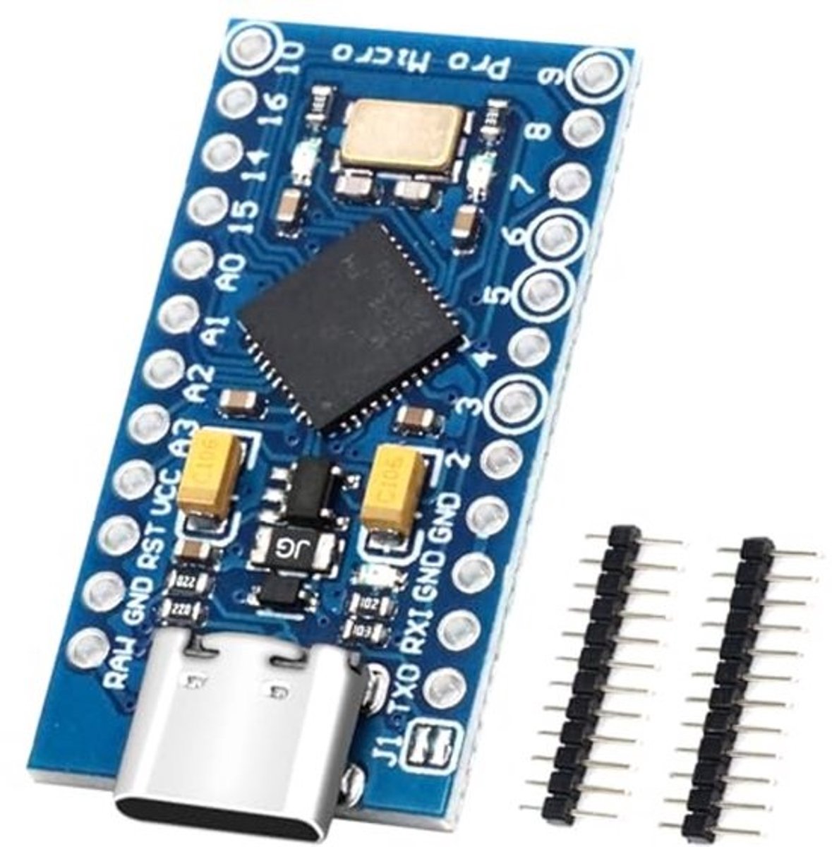 Ontwikkelbord Pro Micro 32U4 Chip met USB Type-C Interface - 5V/16MHz Microcontroller