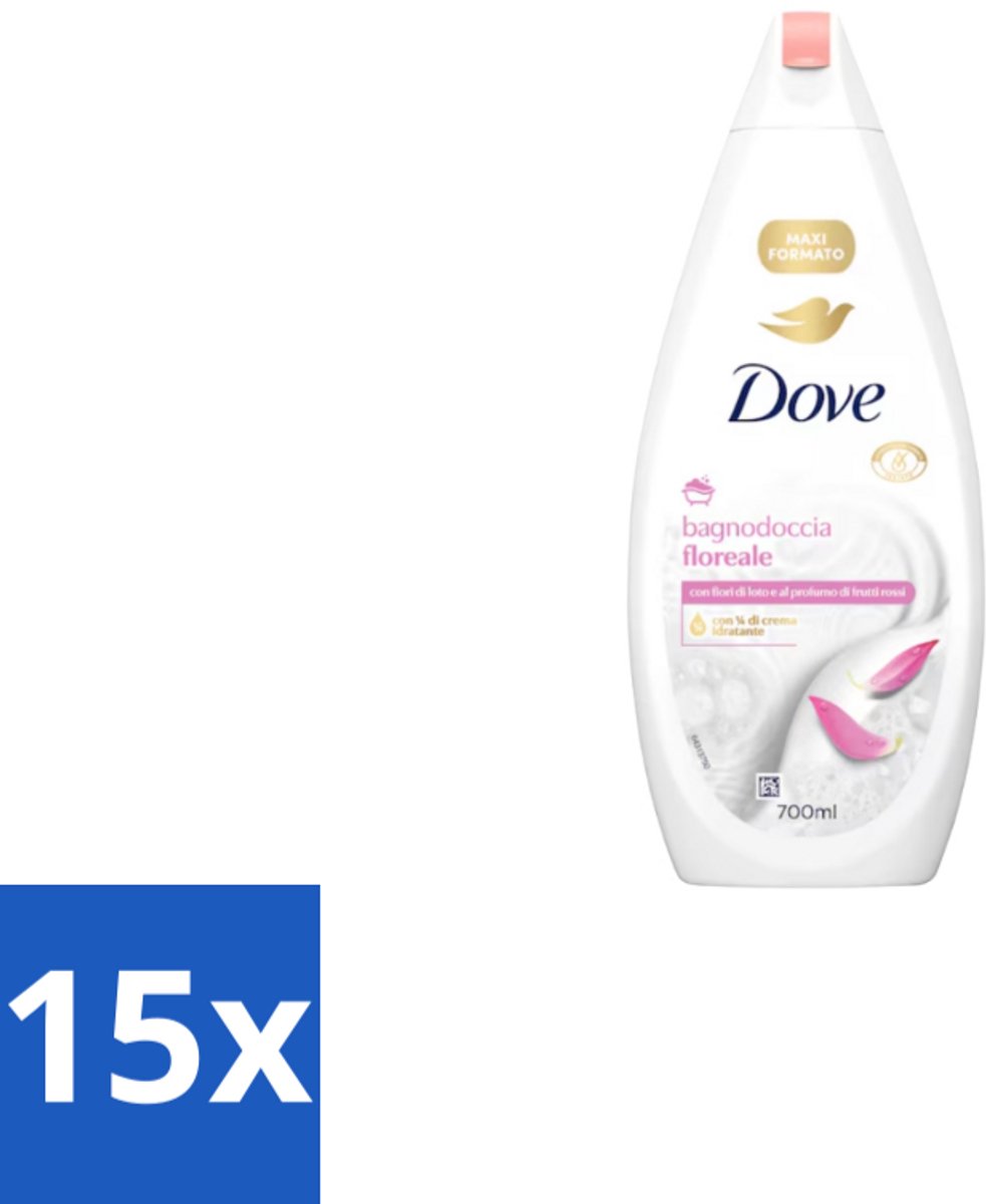 Dove – Badcrème – Soothing Almond Oil & Hibiscus – 720 ml - Bulkverpakking - 15 stuks