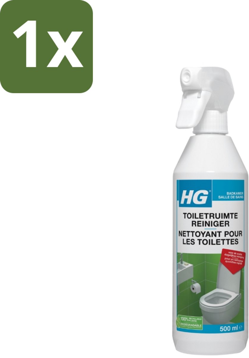 1 x HG Toiletruimte Reiniger 500 ml - Toiletruimte Reinigen - Toiletruimte Reiniger - Toilet Reinigen - Toiletbril Reinigen - Stortbak Reinigen