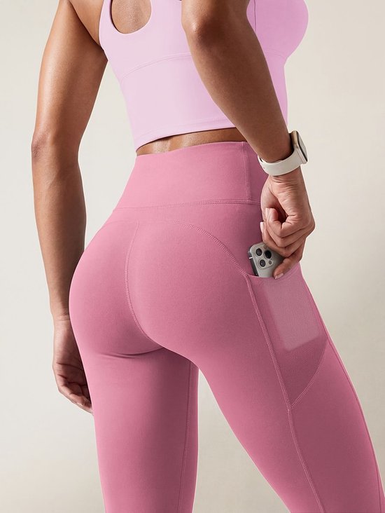 Currero Pilates Pak Dames - Yoga - Buttshaper - Gym - Fitness - Butt Lift - Bil Vergrotend - Heup Liftend - Yogakleding - Roze + Roze L — afbeelding 2
