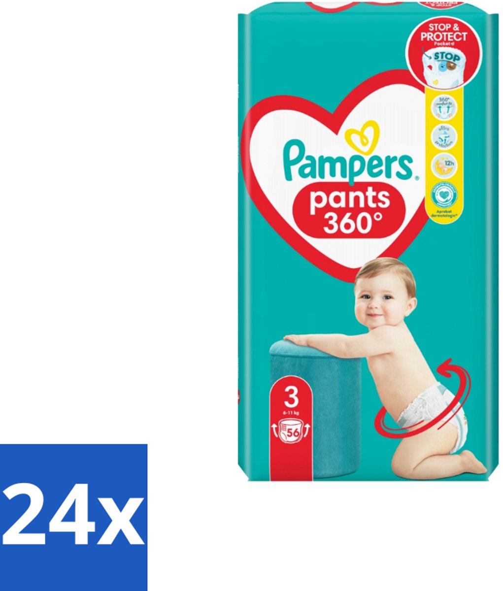 Pampers – Luierbroekjes – Pants Maat 3 – 56 Luiers - Voordeelverpakking - 24 stuks