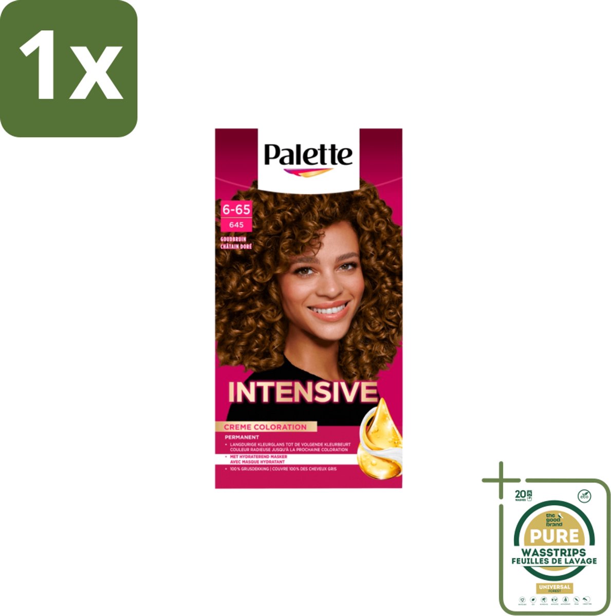 1 x Poly Palette – Haarverf – 6-65 / 645 Goudbruin – 115 ml- Goudbruin Kleuren - Haarverzorging - Haarkleur - Haarkleurresultaat - Anti-breuk Masker