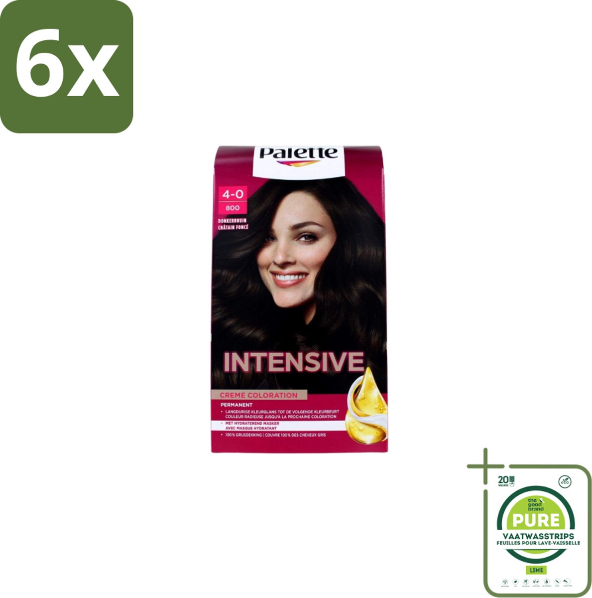Poly Palette – Haarverf – 750 Chocoladebruin / 3-65 – 115 ml - Voordeelverpakking - 6 stuks - Haarkleur - Chocoladebruin