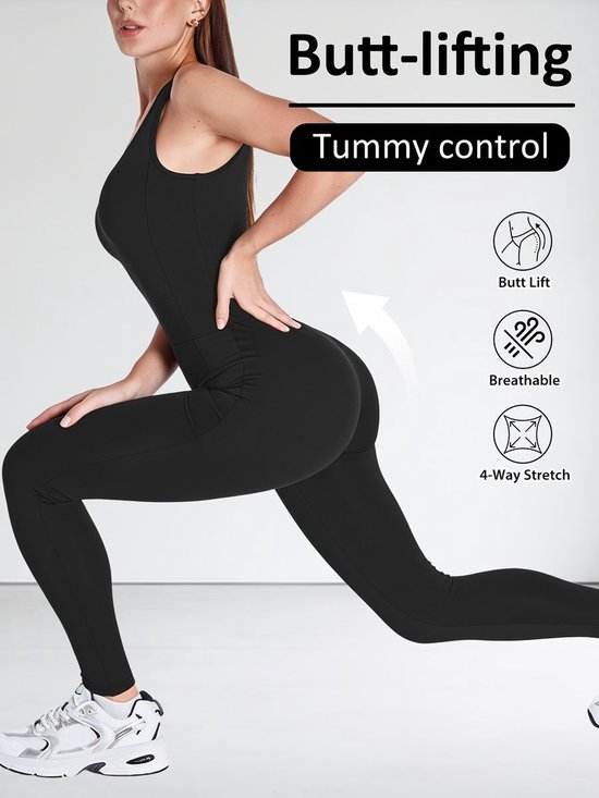 Currero Pilates Pak Dames - Yoga - Buttshaper - Gym - Fitness - Butt Lift - Bil Vergrotend - Heup Liftend - Yogakleding - Zwart XXL — afbeelding 3