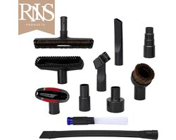 11-delig Universele Stofzuiger Hulpstukken Set - Ø32 & Ø35 mm - Inclusief Koppelstuk - Geschikt voor Miele - Philips - AEG - Karcher - Bosch - Numatic - Nilfisk - Meubelborstel - Spleetzuigmond - Stofzuigermondstuk - Opzetstuk - RINS Products