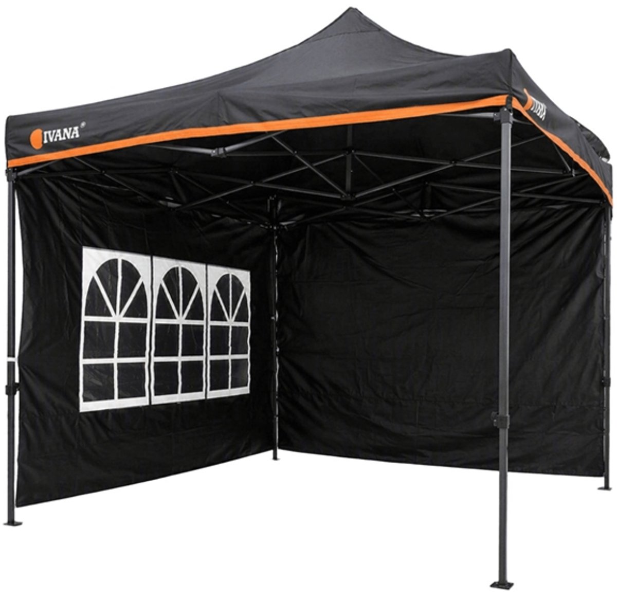 Werktent Ivana Staal Zwart 3x3m