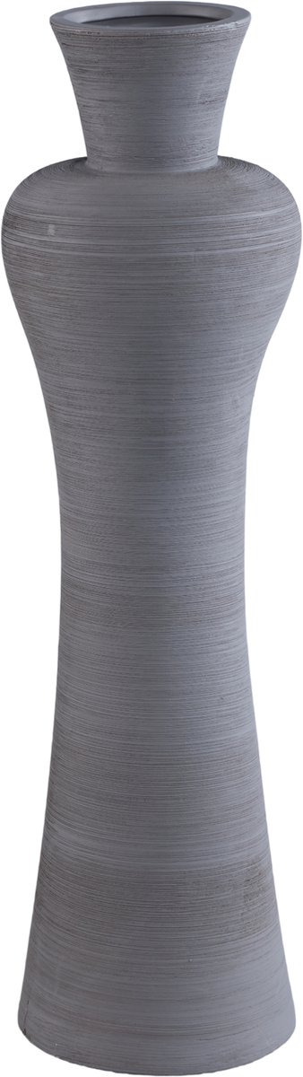 PTMD Marla Dark Grey Ceramic Vase Round Small Neck L