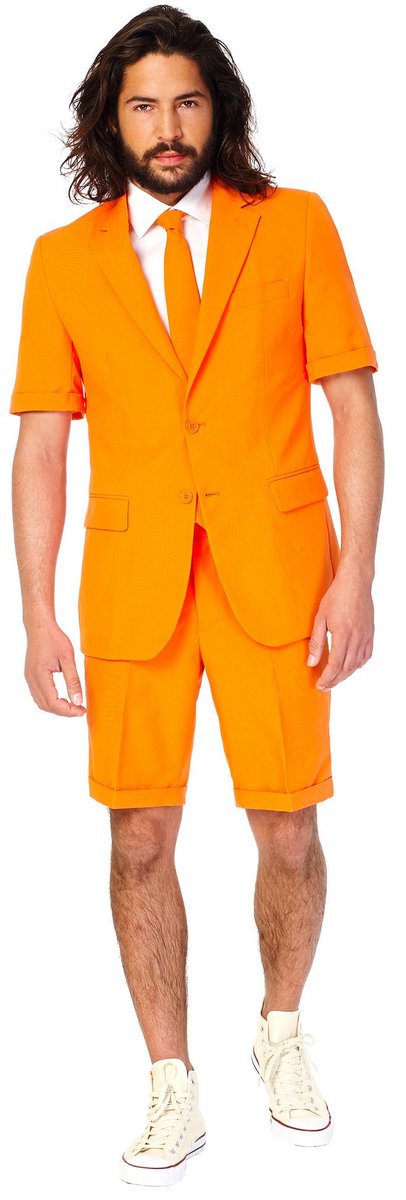 OppoSuits The Orange - Heren Zomer Pak - Nederlands Elftal Kostuum - Koningsdag - Oranje - Maat EU 46