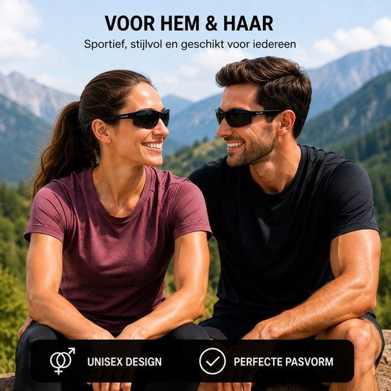 Outdoor zonnebril DUO SET (2ST) Dulaidu (Zwart) eigentijds design voor hardlopen - wielrennen - fietsen - wandelen - vissen van OutDoor — afbeelding 3