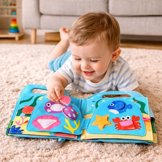 Busy Board Boek - Montessori Speelgoedboek 2 jaar 3 jaar- Activiteitenboek Boerderij en Dieren - Sensorisch Speelgoed 2 jaar - Montessori Speelgoed Meisjes 18 maanden tot 3 jaar Jongens -Sinterklaas cadeautjes - Kinderspeelgoed voor Onderweg van Merkloos — afbeelding 2