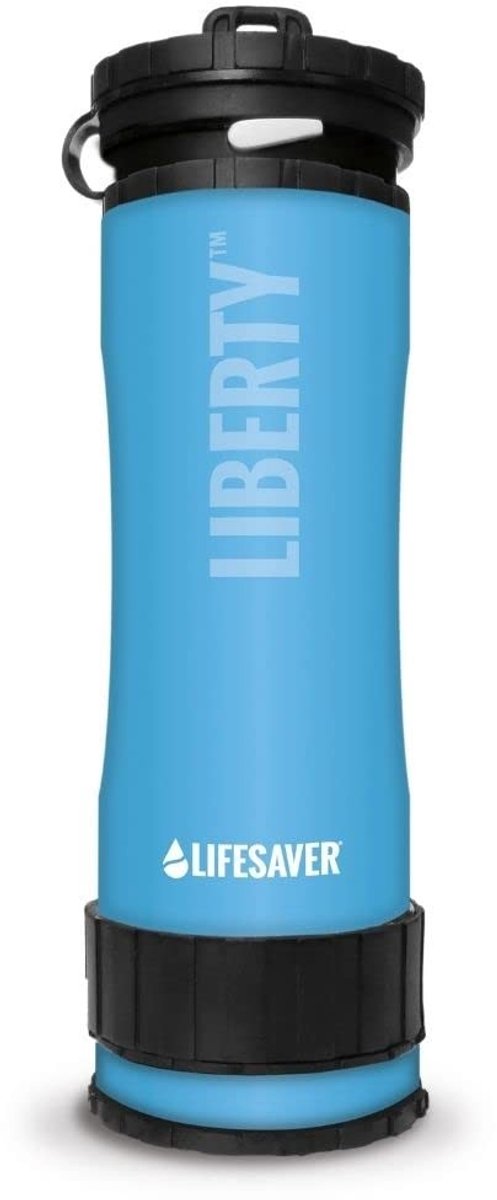 Waterfilter survival - Blauw - 400 ml - Draagbare Waterfilterfles met BPA-vrij Materiaal - Voor Outdoor en Wandelen