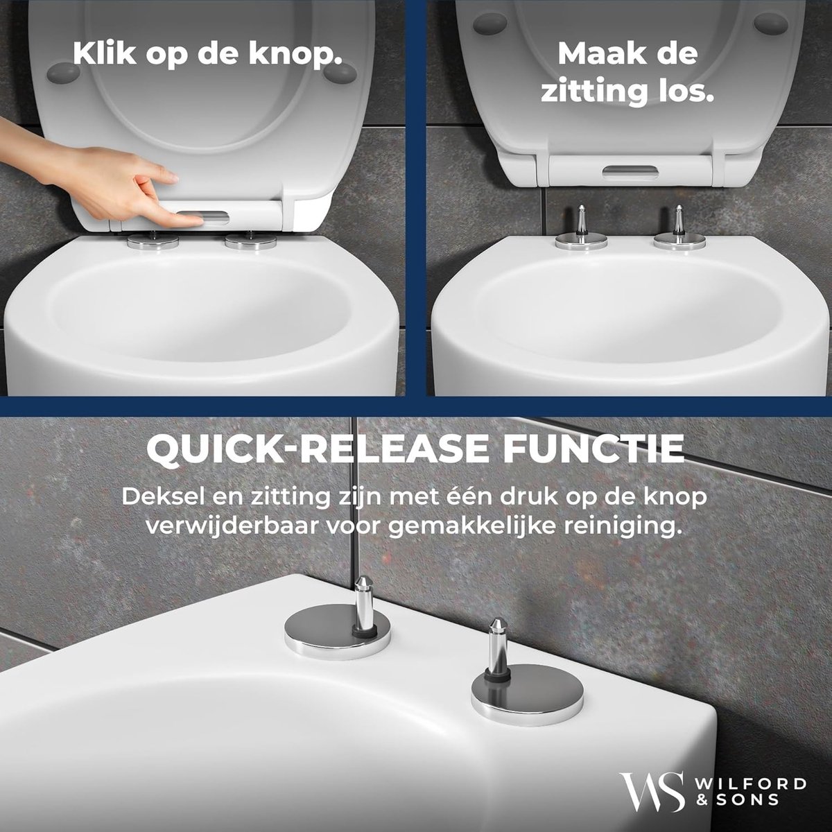Wc-bril met softclose - Wit - O-vorm - Duroplast Antibacterieel - Universele Toiletzitting voor Comfort