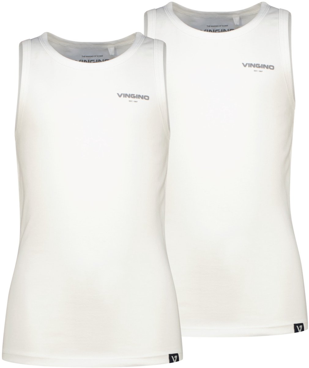 Vingino Boys Tank 2 Pack Ondergoed & Nachtkleding Jongens - Wit - Maat 110/116